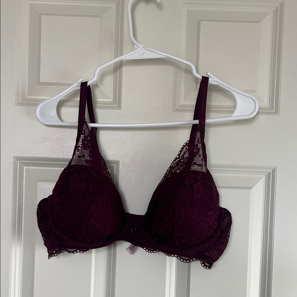Victoria's Secret Deep Purple Lace Bra
